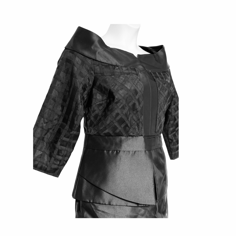 Midnight Velvet Catalog Business Formal Corporate Goth Black Widow Funeral Dress - Picture 7 of 15
